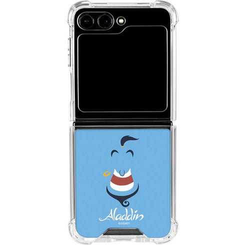 Disney Aladdin Genie Outline Art Galaxy Z Flip6 Clear Case